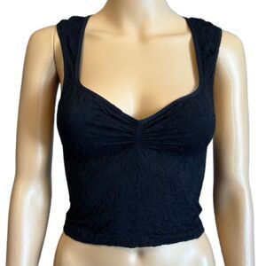 🔥SALE IRR Free People Intimately Love Letter Sweetheart Cami Black size XS/S E61